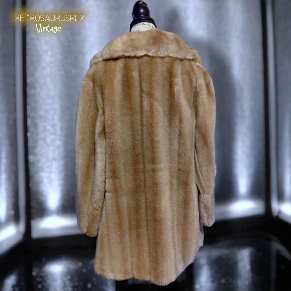 Vintage Tissavel 1950’s Retro Pinup Faux Fur Swing Coat Jacket, XL - Picture 4 of 8